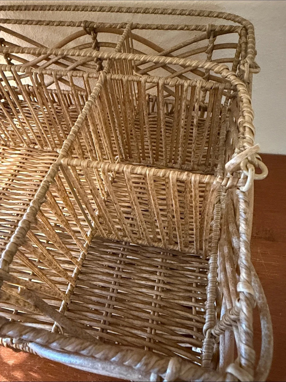 Natural Wicker Countertop Organizer - Tan